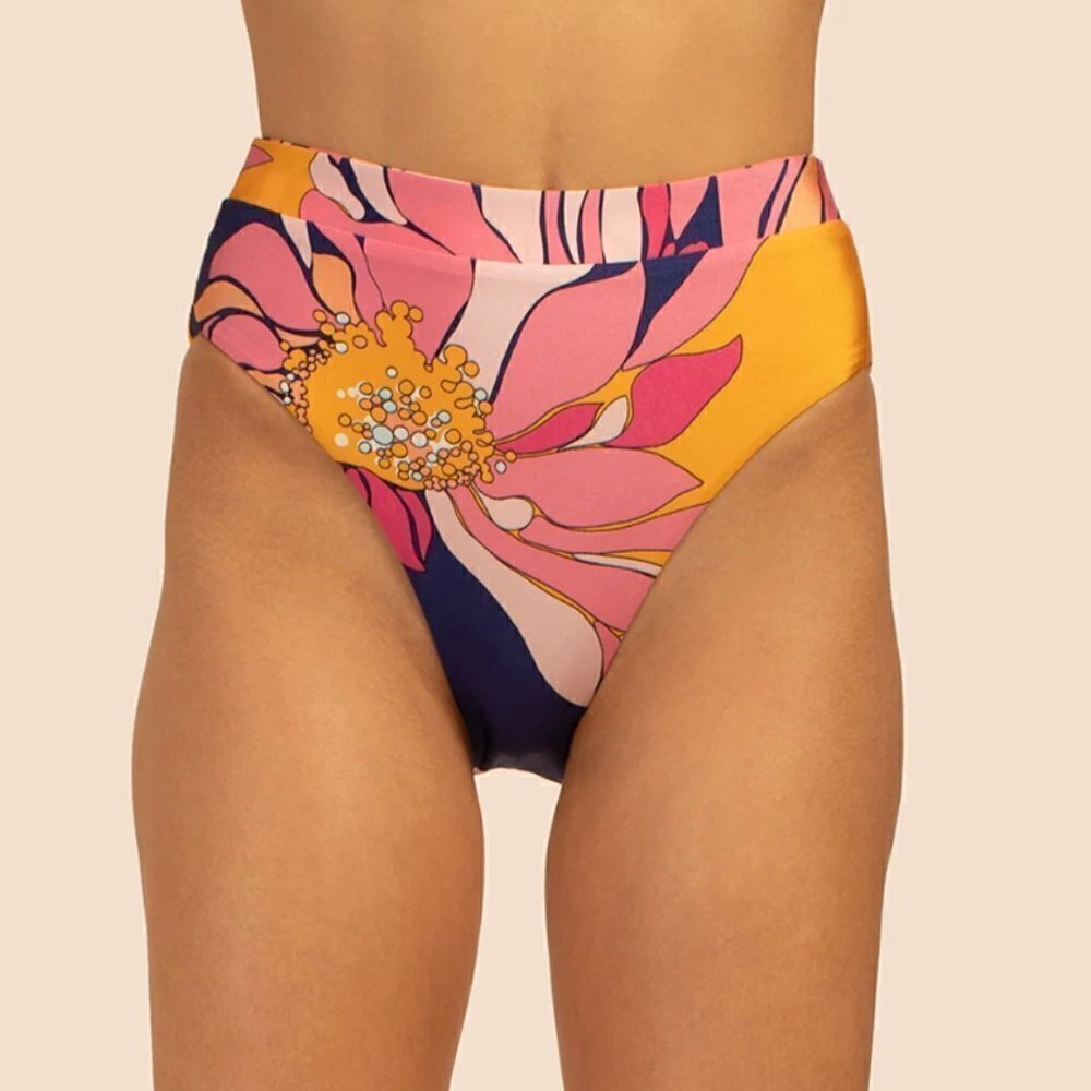 Trina Turk Breeze High Waist Swim Bottom in Multi